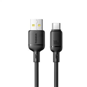 BASEUS Silky Series USB to Type-C 100W  Hızlı Şarj Kablosu 1m - Siyah