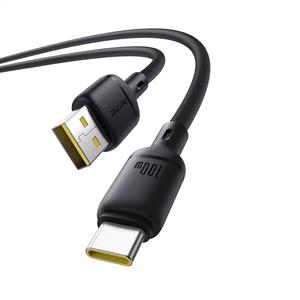 BASEUS Silky Series USB to Type-C 100W  Hızlı Şarj Kablosu 1m - Siyah