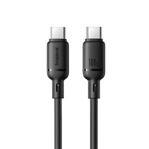 BASEUS Silky Series Type-C to Type-C 100W Hızlı Şarj Kablosu 2m - Siyah