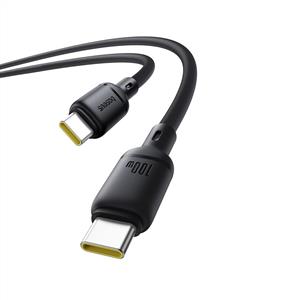 BASEUS Silky Series Type-C to Type-C 100W Hızlı Şarj Kablosu 2m - Siyah