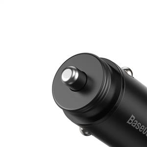 BASEUS 30W Circular Metal Usb-A+ Usb-C Araç Hızlı Şarj Cihazı - Siyah