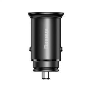 BASEUS 30W Circular Metal Usb-A+ Usb-C Araç Hızlı Şarj Cihazı - Siyah