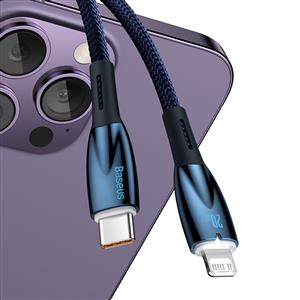 Baseus Glimmer 20W Type-C to Lightning Kablo 1m - Mavi