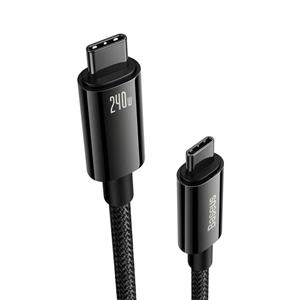 Baseus Tungsten Gold Şarj Kablosu 240W Type-C to-C 2m - Siyah