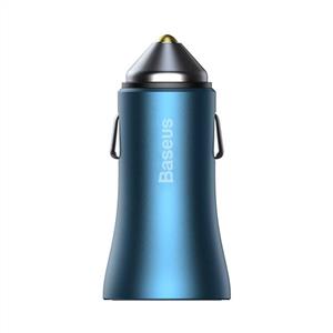 Baseus Golden 60w Araç Şarj Cihazı USB-A + USB-C - Mavi