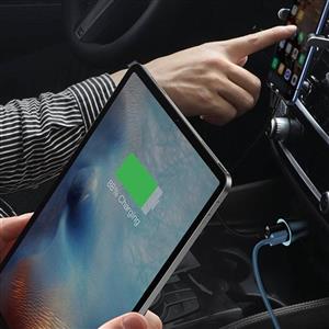 Baseus Golden 60w Araç Şarj Cihazı USB-A + USB-C - Mavi
