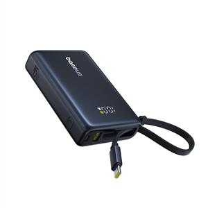 Baseus PicoGo Dijital Göstergeli Kablolu Powerbank 45W 10.000 mAh - Siyah