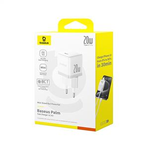 Baseus Palm Hızlı Şarj Cihazı 1C 20W EU - Beyaz