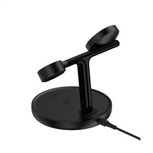 Baseus Swan Magsafe 3-in-1 20W Kablosuz Şarj Cihazı Masaüstü Stand - Siyah