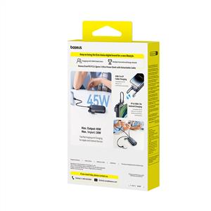 Baseus Enerfill FC21 QPow3 Ultra 45W 10000 mAh Hızlı Şarj Powerbank - Siyah