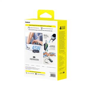 Baseus Enerfill FC21 QPow3 Ultra 45W 20000 mAh Hızlı Şarj Powerbank - Siyah