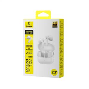 Baseus Bass BS1 Hibrit ANC AI ENC Bluetooth Kablosuz Kulak İçi Kulaklık - Beyaz