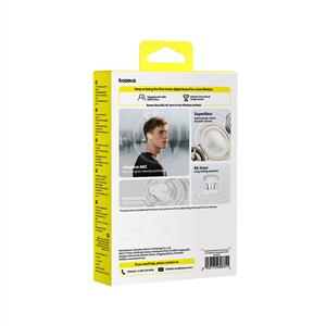 Baseus Bass BS1 Hibrit ANC AI ENC Bluetooth Kablosuz Kulak İçi Kulaklık - Beyaz