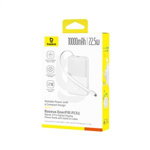 Baseus EnerFill FC51 Bipow 2 Pro 22.5W 10000 mAh Powerbank – Beyaz