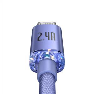 Baseus Crystal 2.4A USB-A to Lightning 1.2m Kablo - Mor