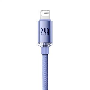 Baseus Crystal 2.4A USB-A to Lightning 1.2m Kablo - Mor