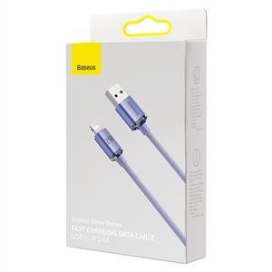 Baseus Crystal 2.4A USB-A to Lightning 1.2m Kablo - Mor