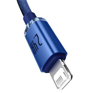 Baseus Crystal Shine 2.4A Usb-A to Lightning Şarj Kablosu 1,2m - Mavi