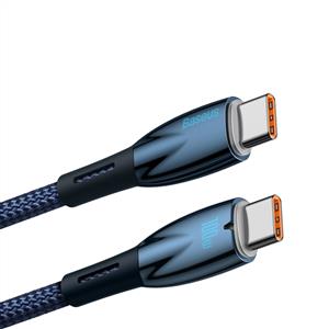 Baseus Glimmer Series 100W PD Type-C Şarj Kablosu 1m - Mavi