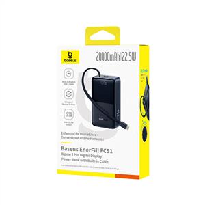 Baseus EnerFill FC51 Bipow2 Pro 20.000 mAh 22.5W Powerbank - Siyah