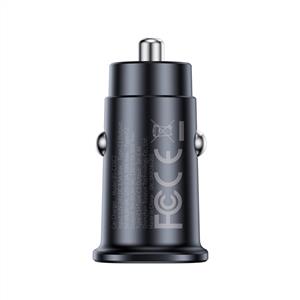 Baseus GoTrip DP1 USB-C+ USB-C 30W Araç Şarj Cihazı - Siyah