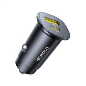 Baseus GoTrip DP1 USB-C+ USB-A 30W Araç Şarj Cihazı - Siyah