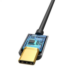Baseus L54 Type-C - 3,5 MM Aux Dişi Kulaklık Adaptörü - Siyah