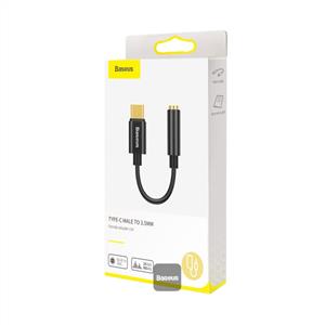 Baseus L54 Type-C - 3,5 MM Aux Dişi Kulaklık Adaptörü - Siyah
