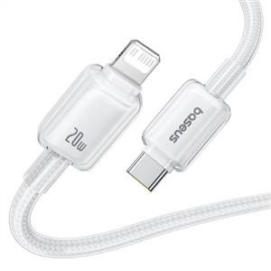 Baseus Crystal Hızlı Şarj Usb-C to Lightning 20W Şarj ve Data Kablosu 1m - Beyaz