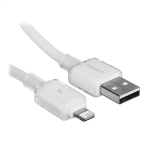 Baseus Crystal Hızlı Şarj A+Lightning 2.4A 1m Data Kablo - Beyaz
