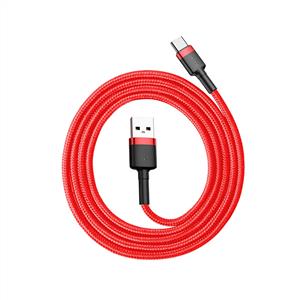 Baseus Cafule Usb-A to Usb-C 3A Hızlı Şarj Kablo 1m - Kırmızı