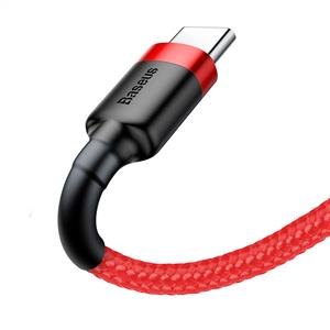 Baseus Cafule Usb-A to Usb-C 3A Hızlı Şarj Kablo 1m - Kırmızı