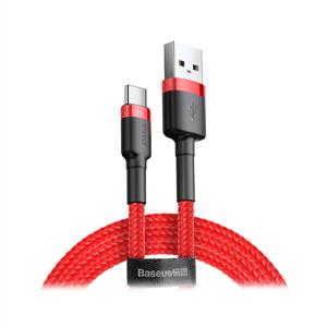 Baseus Cafule Usb-A to Usb-C 3A Hızlı Şarj Kablo 2m - Kırmızı
