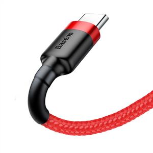 Baseus Cafule Usb-A to Usb-C 3A Hızlı Şarj Kablo 2m - Kırmızı