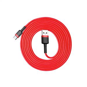 Baseus Cafule Usb-A to Usb-C 3A Hızlı Şarj Kablo 2m - Kırmızı