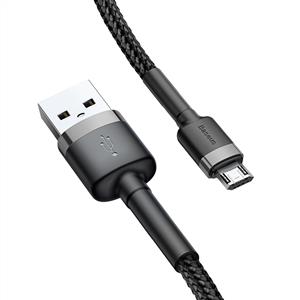 Baseus Cafule Kablo USB Micro 2.4A 1m. - Gri/Siyah
