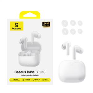 Baseus Bass BP1 NC In-Ear TWS Bluetooth Kulak İçi Kulaklık - Beyaz