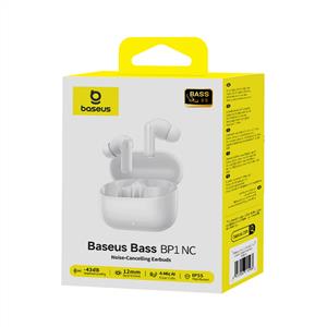 Baseus Bass BP1 NC In-Ear TWS Bluetooth Kulak İçi Kulaklık - Beyaz