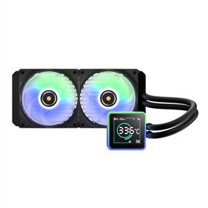 BITFENIX KUZY SİYAH LGA1851/AM5 2x120mm ARGB Fan 240mm Dijital Göstergeli Sıvı Soğutma