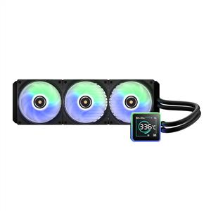 BITFENIX KUZY SİYAH LGA1851/AM5 3x120mm ARGB Fan 360mm Dijital Göstergeli Sıvı Soğutma