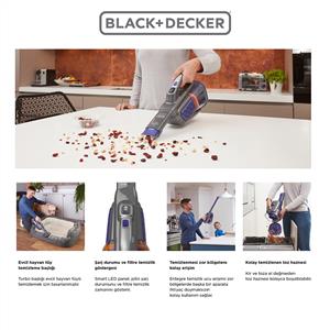 Black & Decker BHHV520BFP-QW 18V Şarjlı Standard Girişli Pet Başlıklı El Süpürgesi