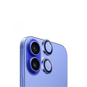 Blueo iphone 16/16 Plus Metal Frame Aplikatörlü Lens Koruyucu - Mavi