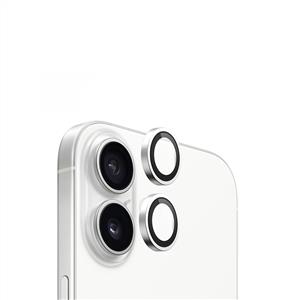 Blueo iphone 16/16 Plus Frame Aplikatörlü Lens Koruyucu - Gümüş