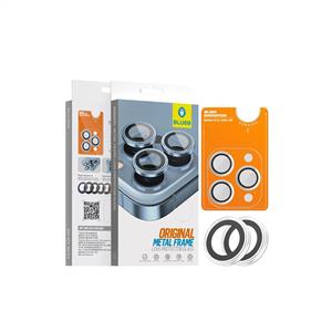 Blueo iphone 16/16 Plus Metal Frame Aplikatörlü Lens Koruyucu - Şeffaf