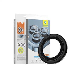 Blueo iphone 16 Pro Max/16 Pro Metal Frame Aplikatörlü Lens Koruyucu - Siyah