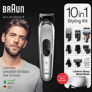 BRAUN MGK7220 10'U 1 ARADA ERKEK BAKIM KİTİ (AUTO SENSE TEKNOLOJİ+ÇELİK BAŞLI)