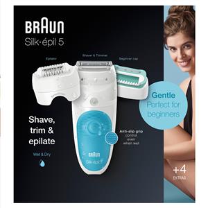 BRAUN SE5610 SENSOSMART,KABLOSUZ,ISLAK VE KURU,3'ü1 ARADA EPİLATÖR/EPİLASYON