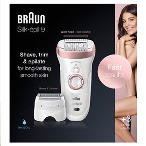 Braun SE9720 Sensosmart Kablosuz Islak ve Kuru 2'si 1 Arada Epilatör/Epilasyon Cihazı