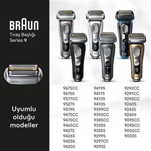 Braun 96M Series 9 Tıraş Makinesi Yedek Başlığı Metal