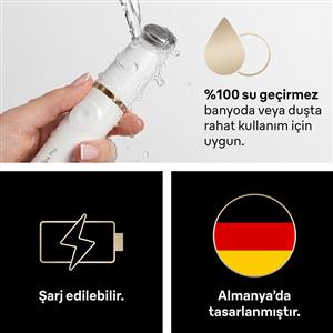Braun FaceSpa Pro 911 + 3 Ekstra Başlık, Yüz Epilatörü